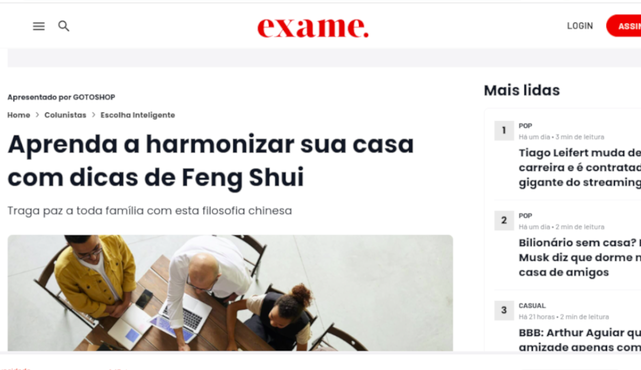 NOTICIA FENG SHUI EXAME